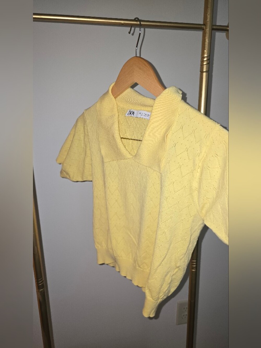 Zara Cropped Polo Knit